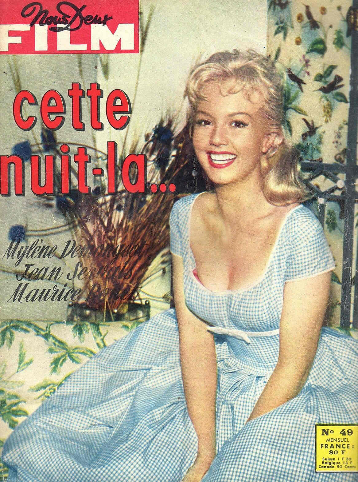 NOUS DEUX FILM magazine side cover Issue 49  1959