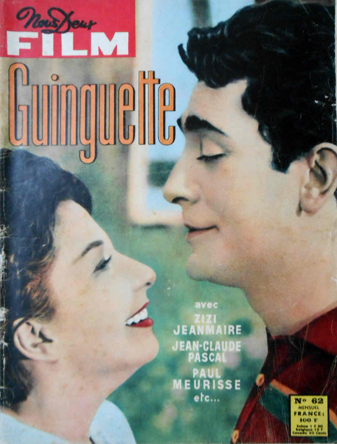 NOUS DEUX FILM magazine side cover Issue 62  1959