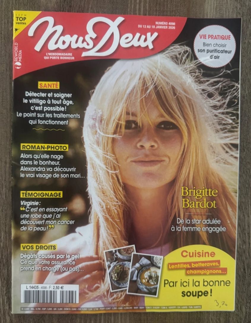 NOUS DEUX magazine side cover Issue 4098 12 January 2026