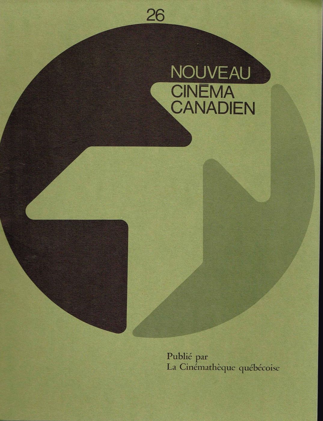 NOUVEAU CINEMA CANADIEN / NEW CANADIAN FILM magazine side cover Issue 26  June 1974