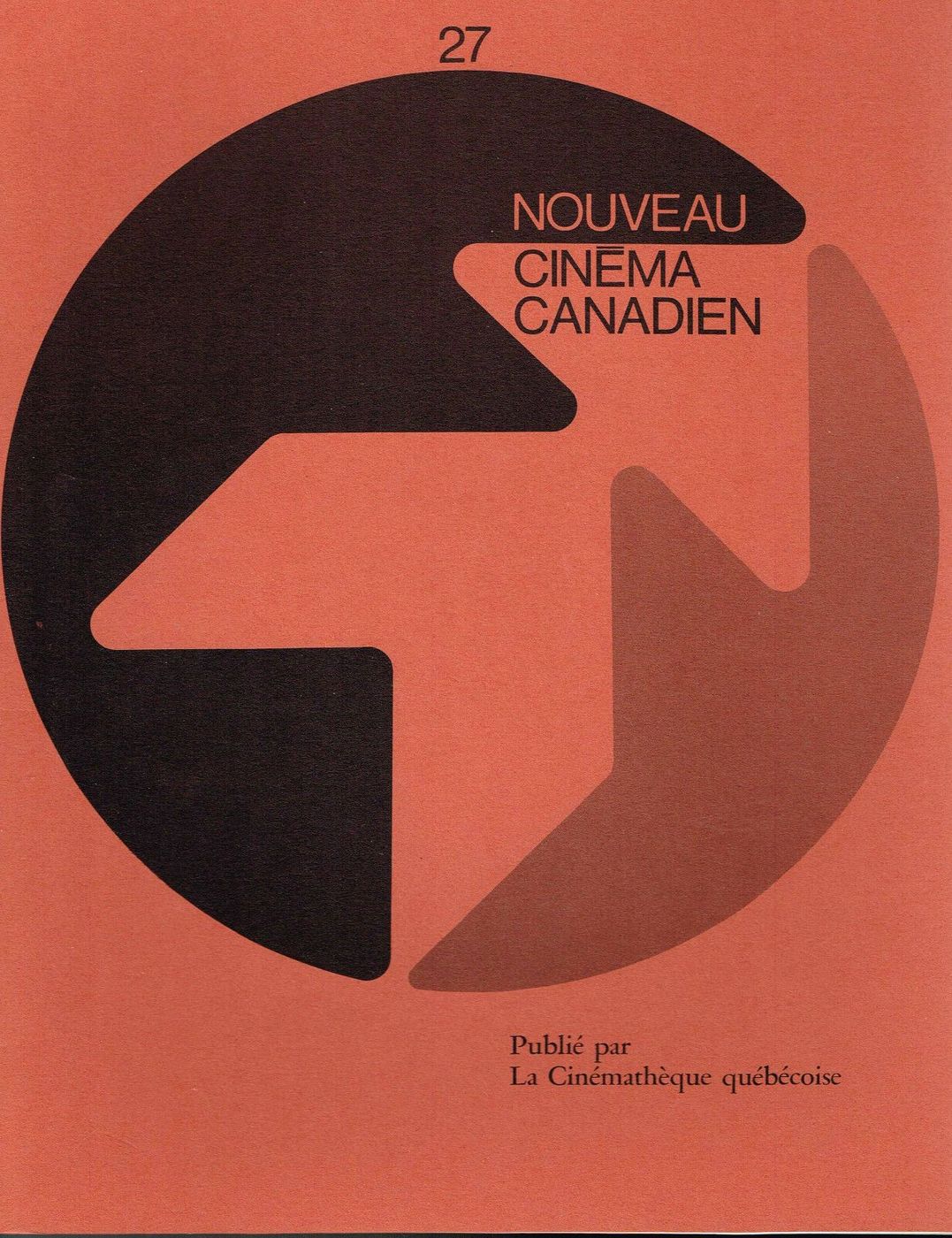 NOUVEAU CINEMA CANADIEN / NEW CANADIAN FILM magazine side cover Issue 27  September 1974