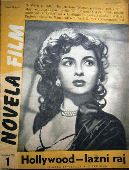 NOVELA FILM magazine side cover Issue 1  1953