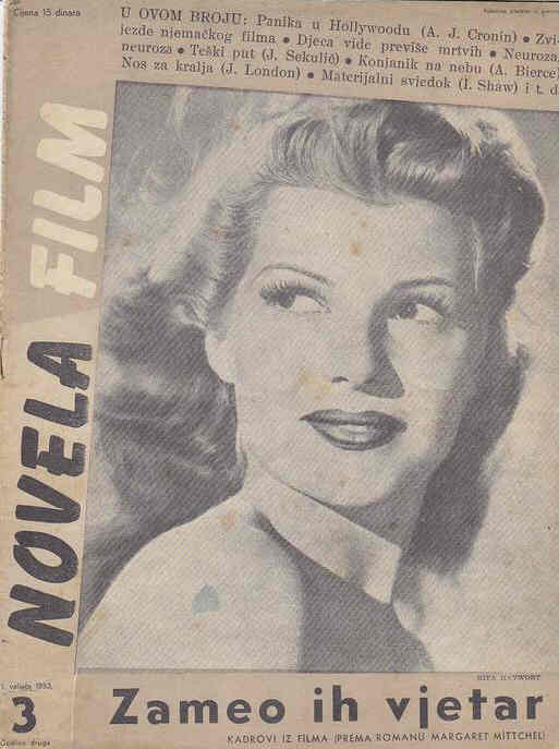 NOVELA FILM magazine side cover Issue 3  1953