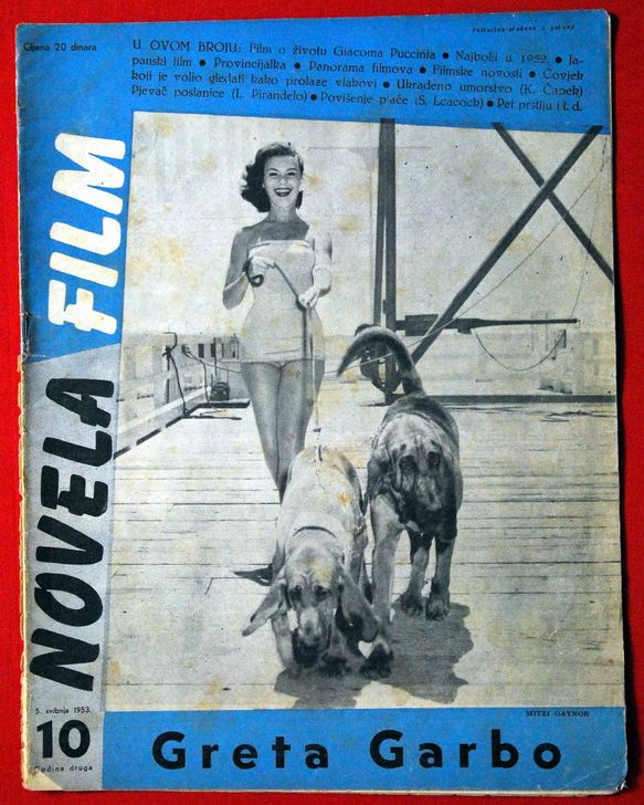 NOVELA FILM magazine side cover Issue 10  1953