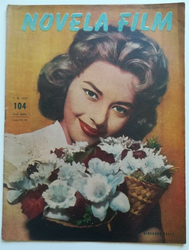 NOVELA FILM magazine side cover Issue 104 1 March 1957
