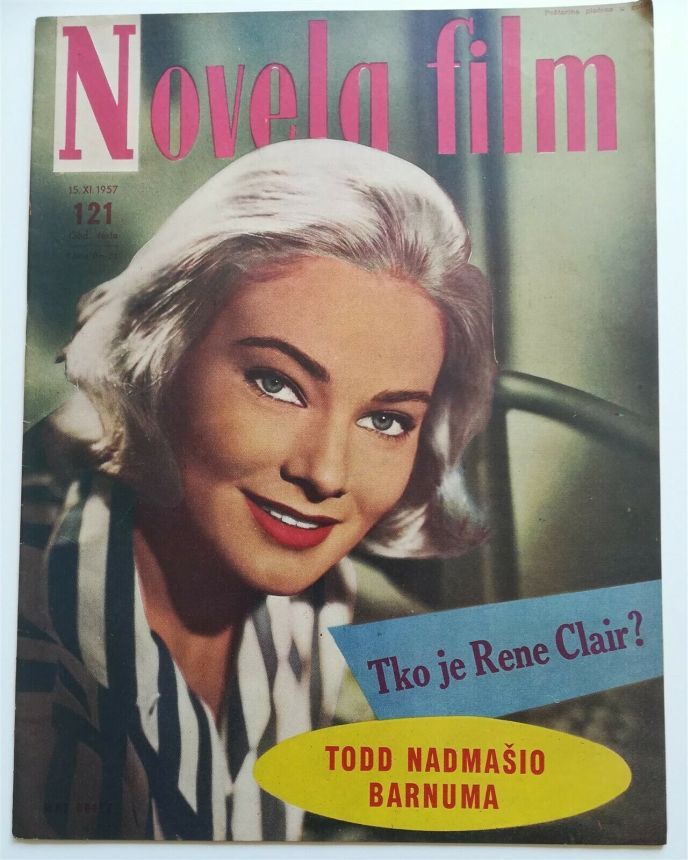 NOVELA FILM magazine side cover Issue 121  1957