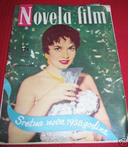 NOVELA FILM magazine side cover Issue 124  1958