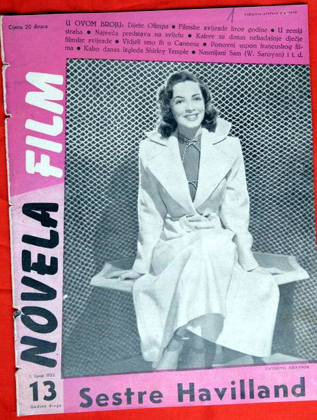 NOVELA FILM magazine side cover Issue 13  1953