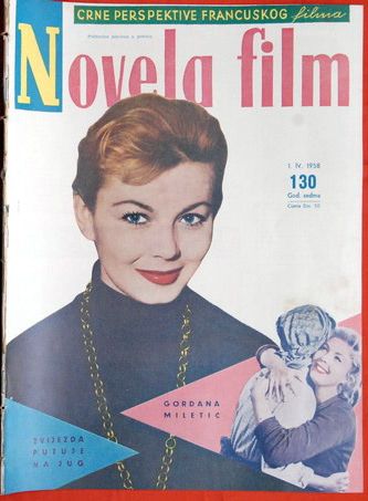 NOVELA FILM magazine side cover Issue 130  1958