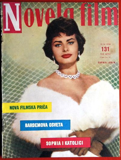 NOVELA FILM magazine side cover Issue 131  1958