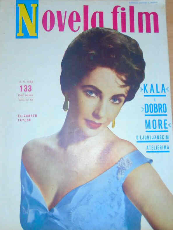 NOVELA FILM magazine side cover Issue 133  1958