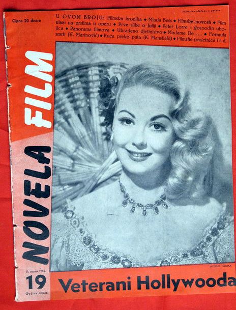 NOVELA FILM magazine side cover Issue 19  1953