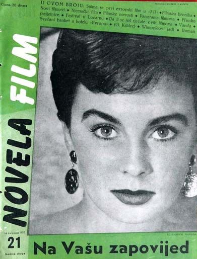 NOVELA FILM magazine side cover Issue 21  1953