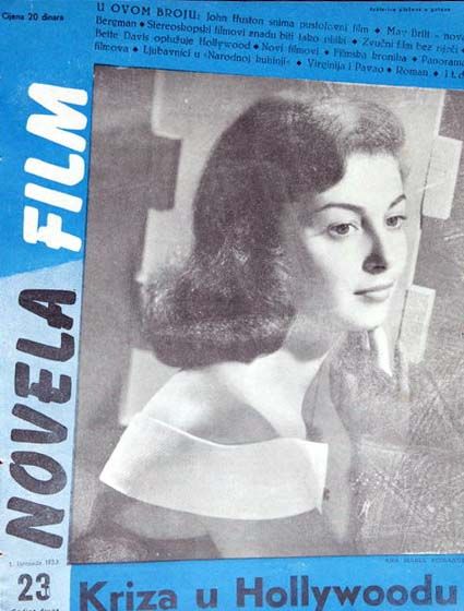 NOVELA FILM magazine side cover Issue 23  1953