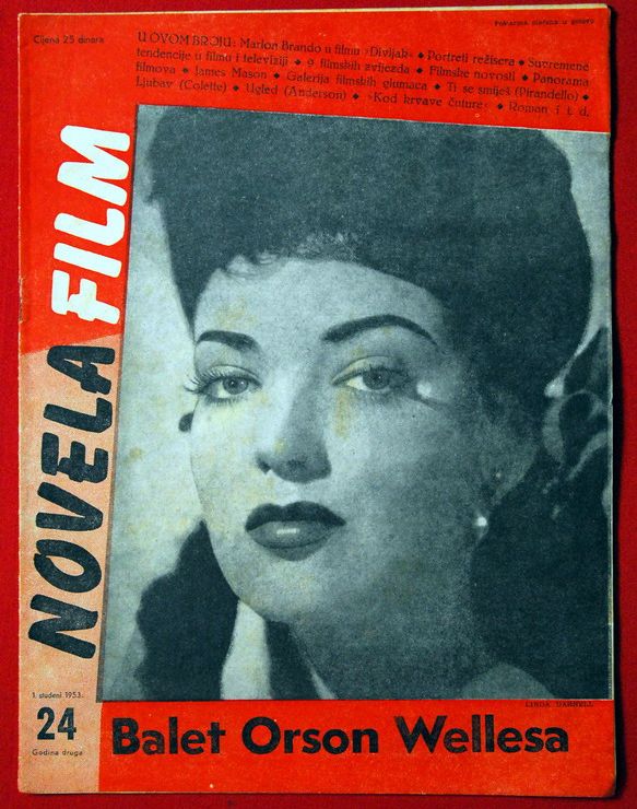 NOVELA FILM magazine side cover Issue 24  1953