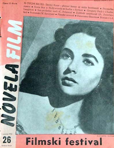 NOVELA FILM magazine side cover Issue 26  1953