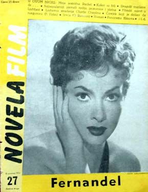 NOVELA FILM magazine side cover Issue 27  1953