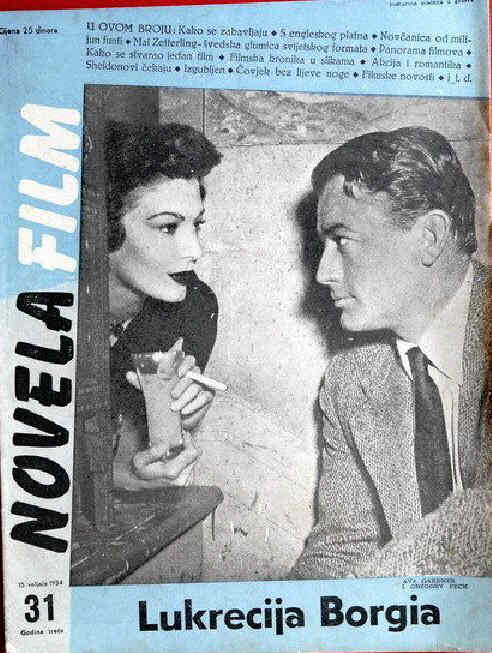 NOVELA FILM magazine side cover Issue 31 15 February 1954