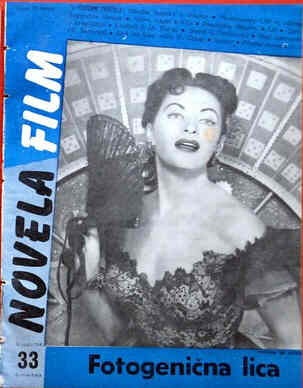 NOVELA FILM magazine side cover Issue 33 15 March 1954