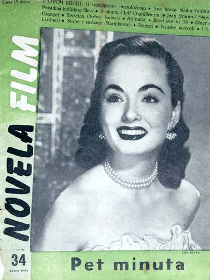 NOVELA FILM magazine side cover Issue 34 1 April 1954