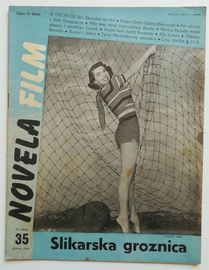 NOVELA FILM magazine side cover Issue 35 15 April 1954