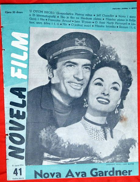 NOVELA FILM magazine side cover Issue 41 15 July 1954