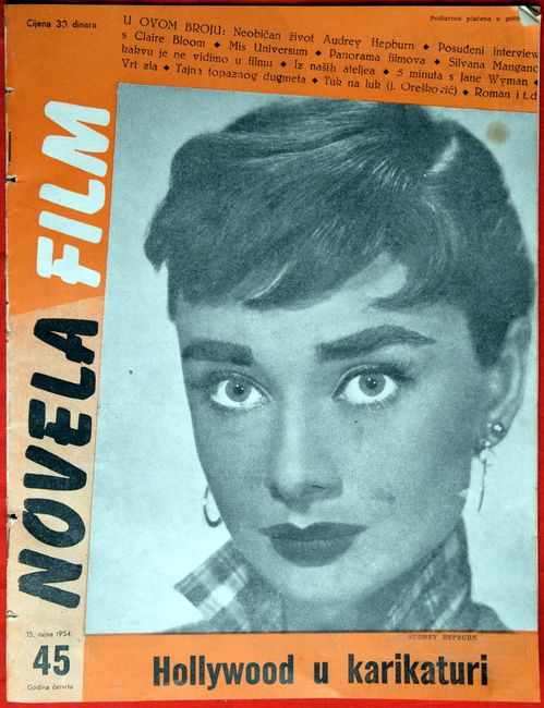 NOVELA FILM magazine side cover Issue 45 15 September 1954