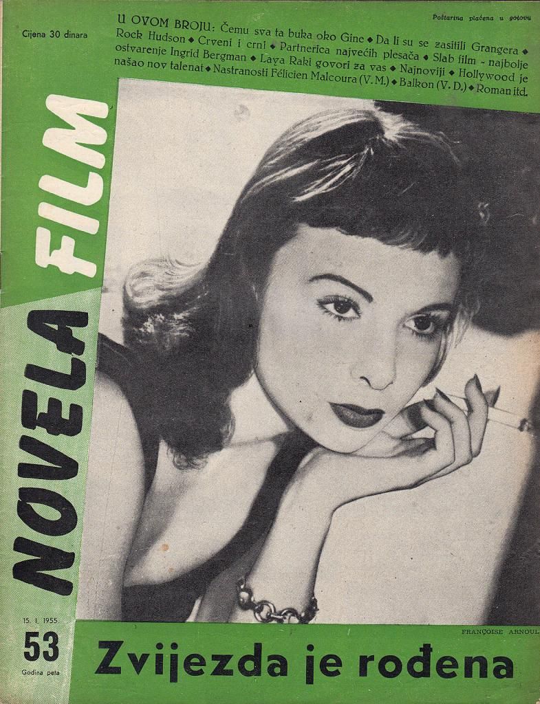 NOVELA FILM magazine side cover Issue 53 15 January 1955