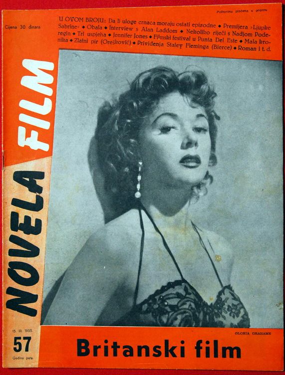 NOVELA FILM magazine side cover Issue 57 15 March 1955