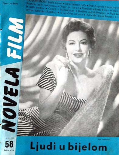 NOVELA FILM magazine side cover Issue 58 1 April 1955