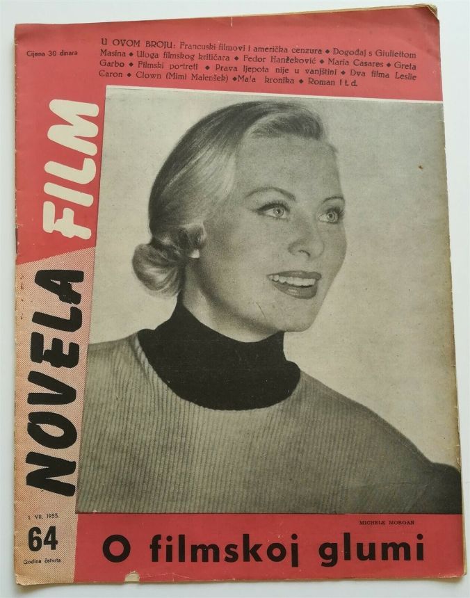 NOVELA FILM magazine side cover Issue 64 1 July 1955