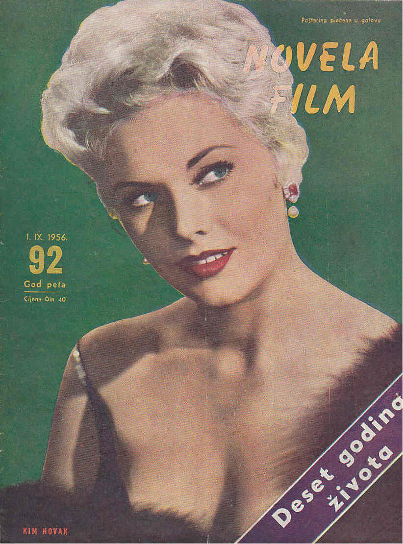NOVELA FILM magazine side cover Issue 92 1 September 1956