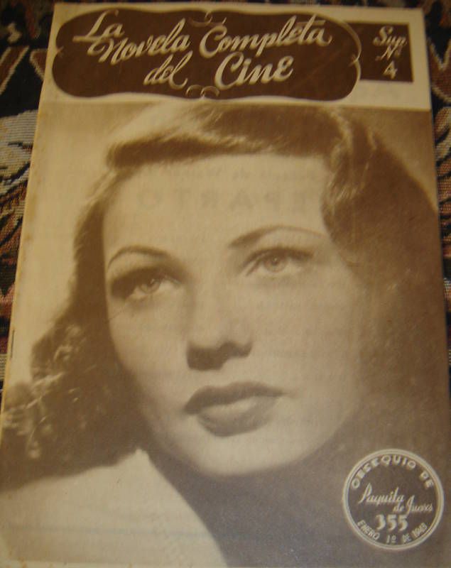 NOVELA COMPLETA DEL CINE | LA magazine side cover Issue 4 January 1943