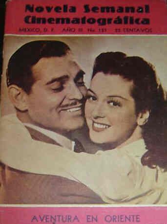 NOVELA SEMANAL CINEMATOGRAFICA magazine side cover Issue 121  1942