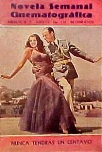 NOVELA SEMANAL CINEMATOGRAFICA magazine side cover Issue 118 January 1942