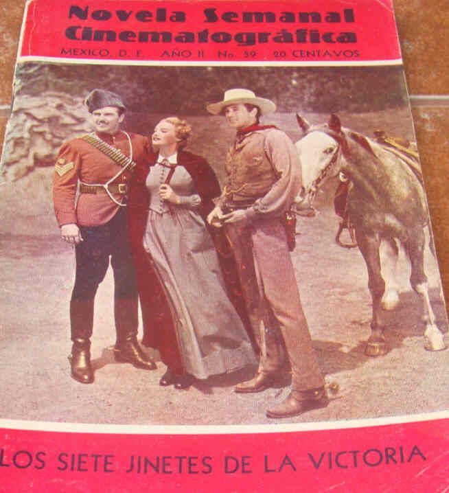 NOVELA SEMANAL CINEMATOGRAFICA magazine side cover Issue 59  1940