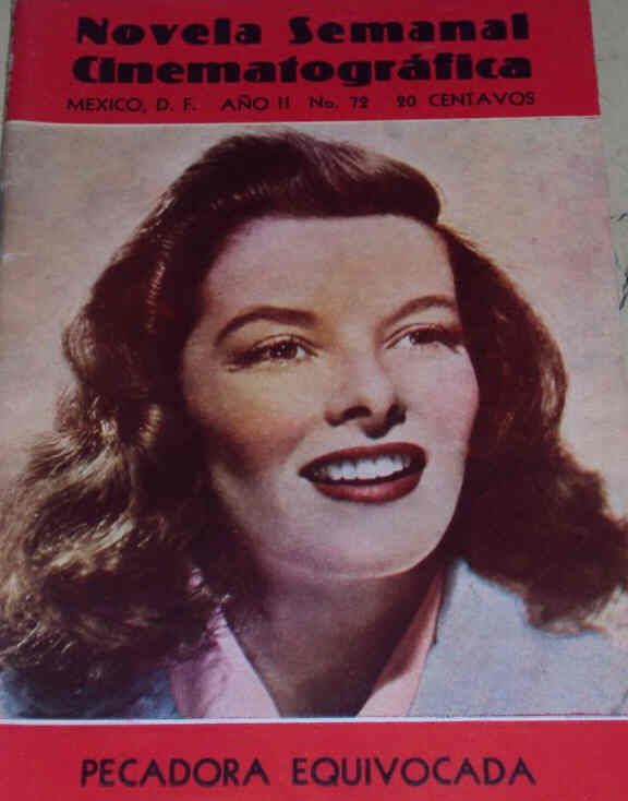 NOVELA SEMANAL CINEMATOGRAFICA magazine side cover Issue 72  1941