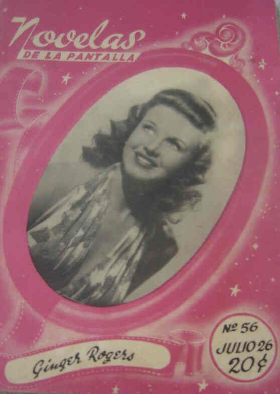 NOVELAS DE LA PANTALLA magazine side cover Issue 56 26 July 1941