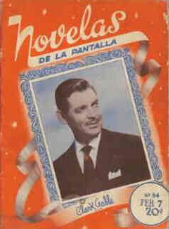 NOVELAS DE LA PANTALLA magazine side cover Issue 84 7 February 1942