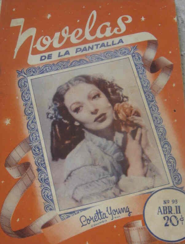NOVELAS DE LA PANTALLA magazine side cover Issue 93 11 April 1942