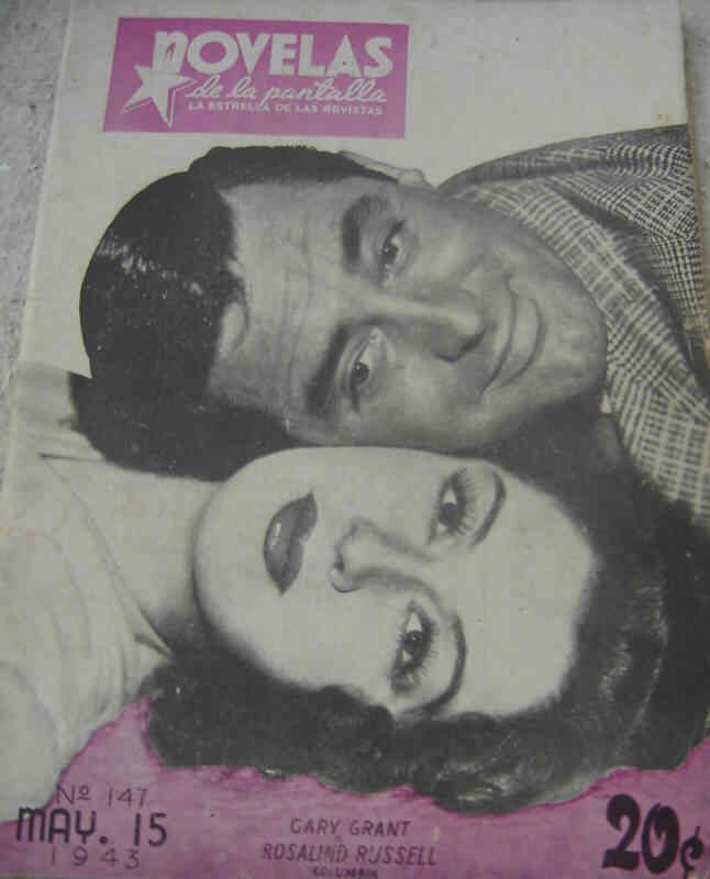 NOVELAS DE LA PANTALLA magazine side cover Issue 147 15 May 1943