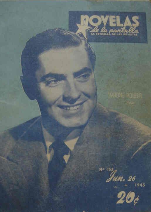 NOVELAS DE LA PANTALLA magazine side cover Issue 153 26 June 1943