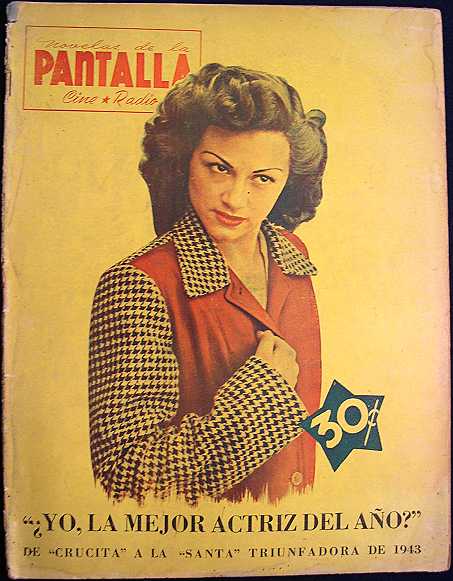 NOVELAS DE LA PANTALLA magazine side cover 29January 1944