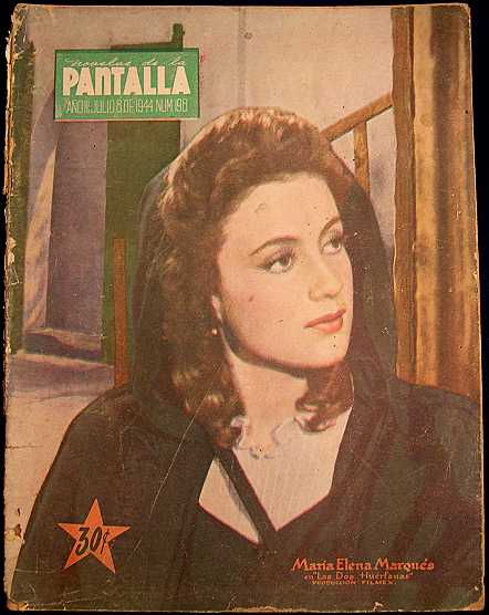NOVELAS DE LA PANTALLA magazine side cover 8 July 1944