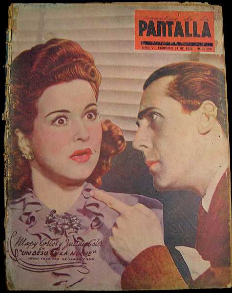 NOVELAS DE LA PANTALLA magazine side cover 24 February 1945