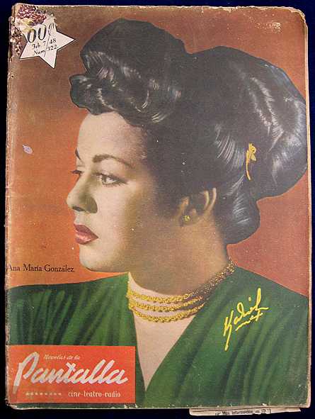 NOVELAS DE LA PANTALLA magazine side cover 27 February 1948