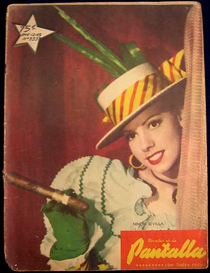 NOVELAS DE LA PANTALLA magazine side cover 12 January 1949