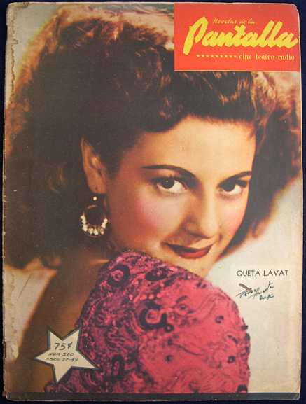 NOVELAS DE LA PANTALLA magazine side cover 27 April 1949