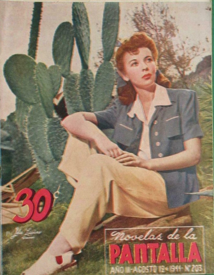 NOVELAS DE LA PANTALLA magazine side cover Issue 203  August 1944