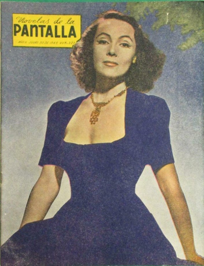 NOVELAS DE LA PANTALLA magazine side cover Issue 229 30 June 1945